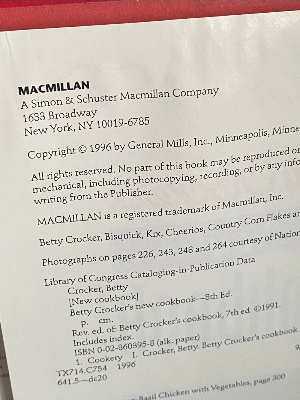 Vintage Betty Crocker's New Cookbook